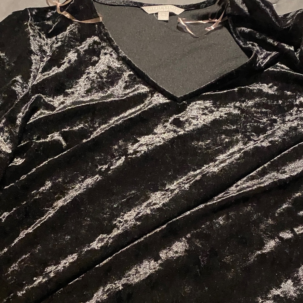Valerie Stevens Black Velvet Blouse